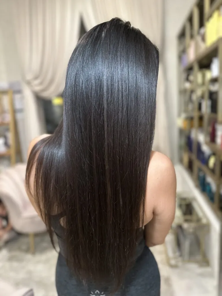 Silky smooth keratin treatment for women's hair
